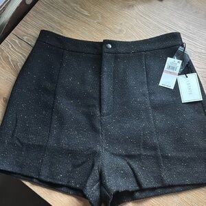 1. State Black and Gold Speckled High Waist Shorts